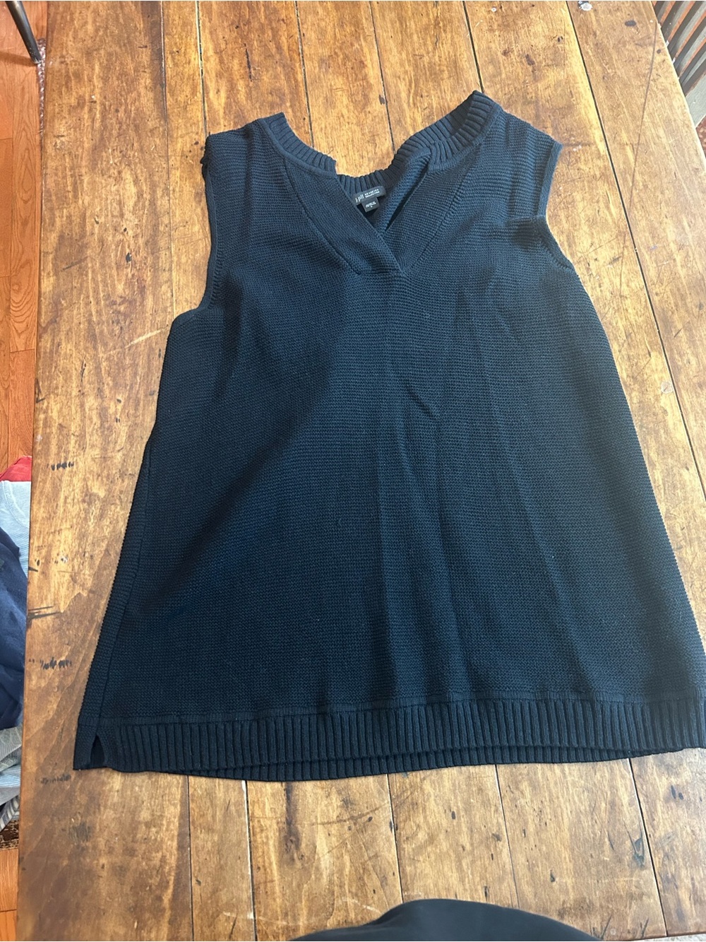 Jjill Sleeveless V-Neck Knit Sweater Vest - Black
